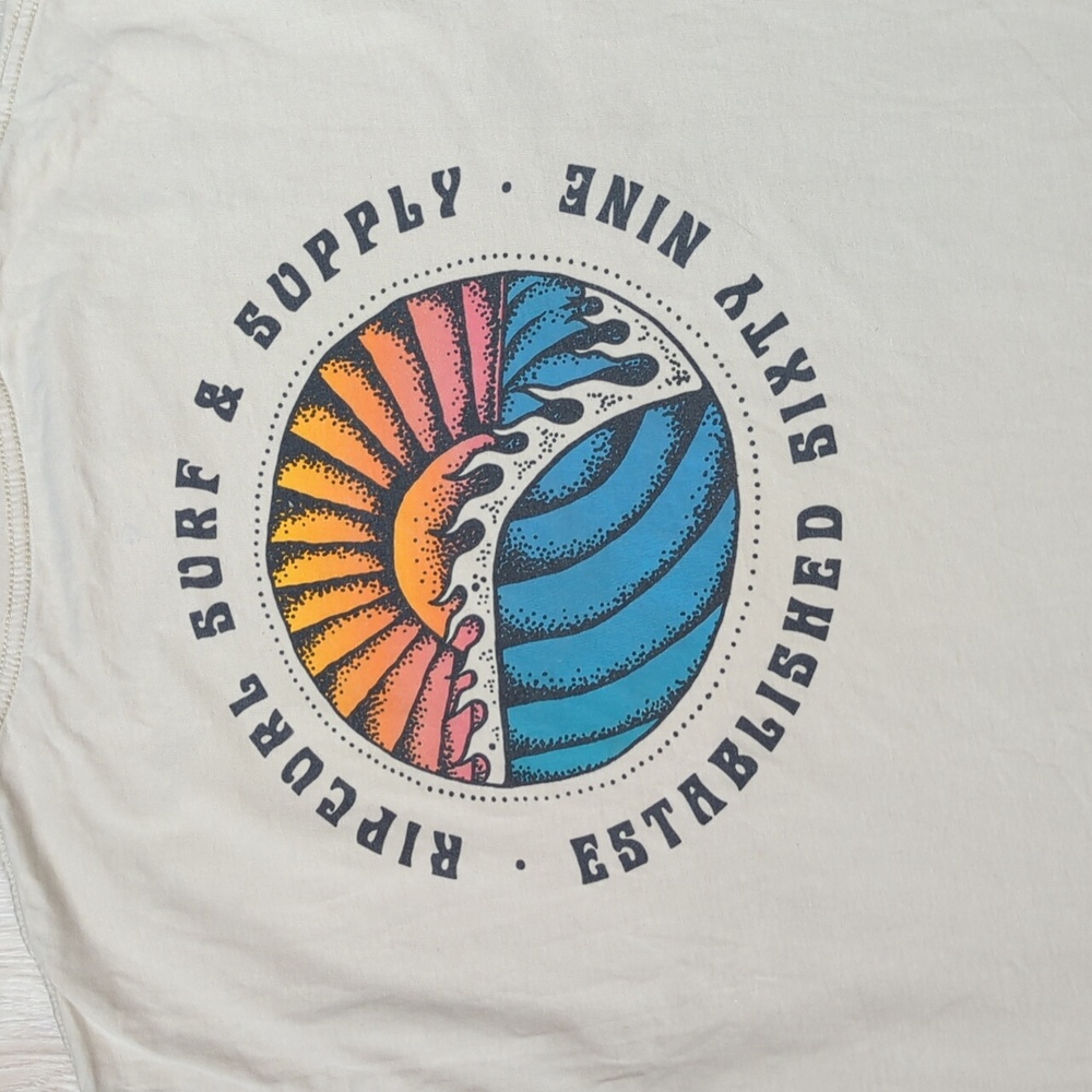 Rip Curl White Short Sleeve Logo Tee - Picture 5 of 7